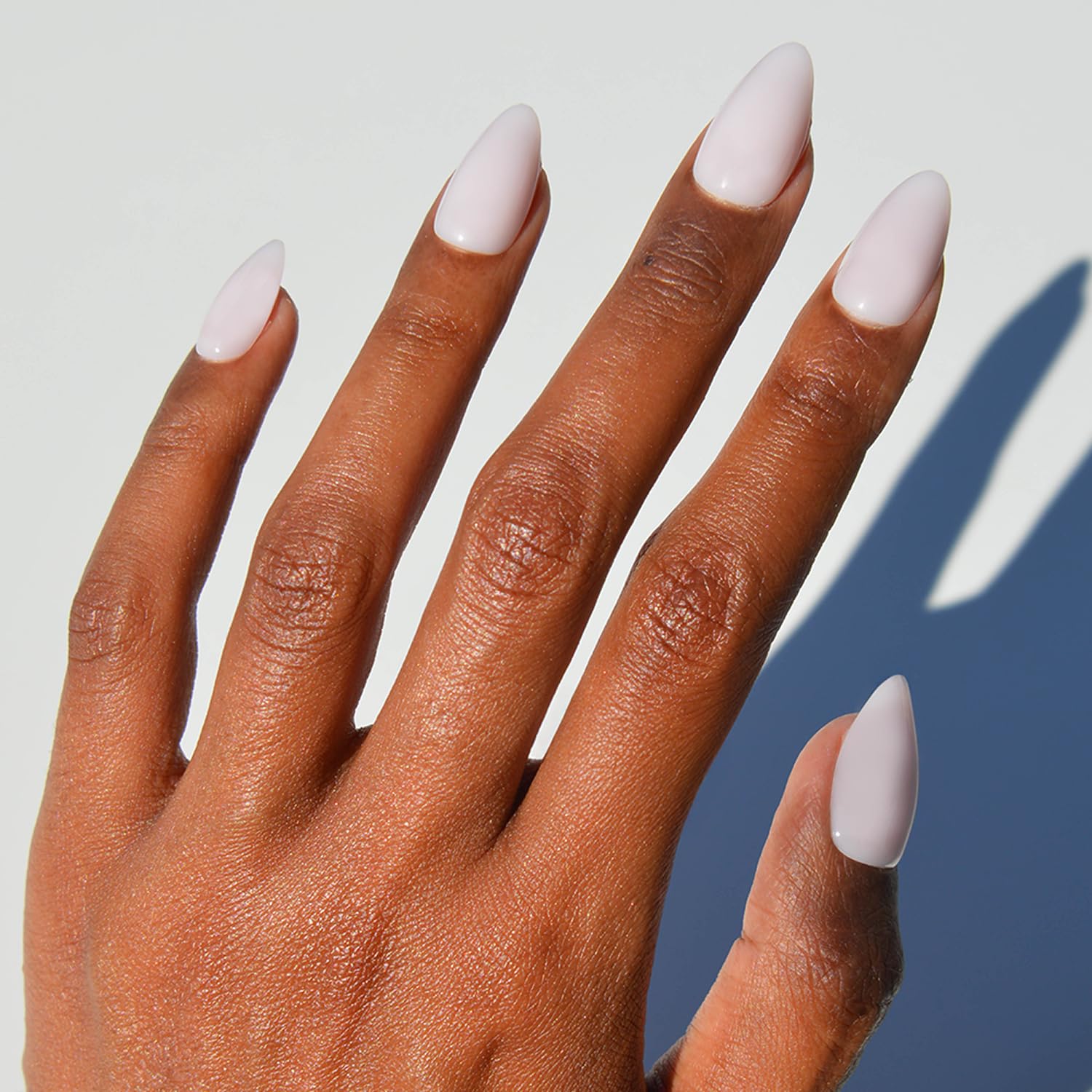 Glamnetic Press on Nails Kunstnägel, kurz, mandelfarben, glänzend, 30
