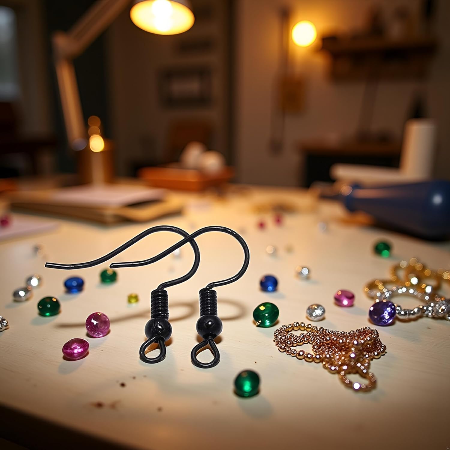 100Pcs Black 20×17mm Black Earring Hooks Hypo-allergenic Ear Wires Fish Hooks with Ball and Coil Earring Wires Jewelry Findings for DIY Jewelry Making Parts Supplies,Jewelry Findings - Image 8