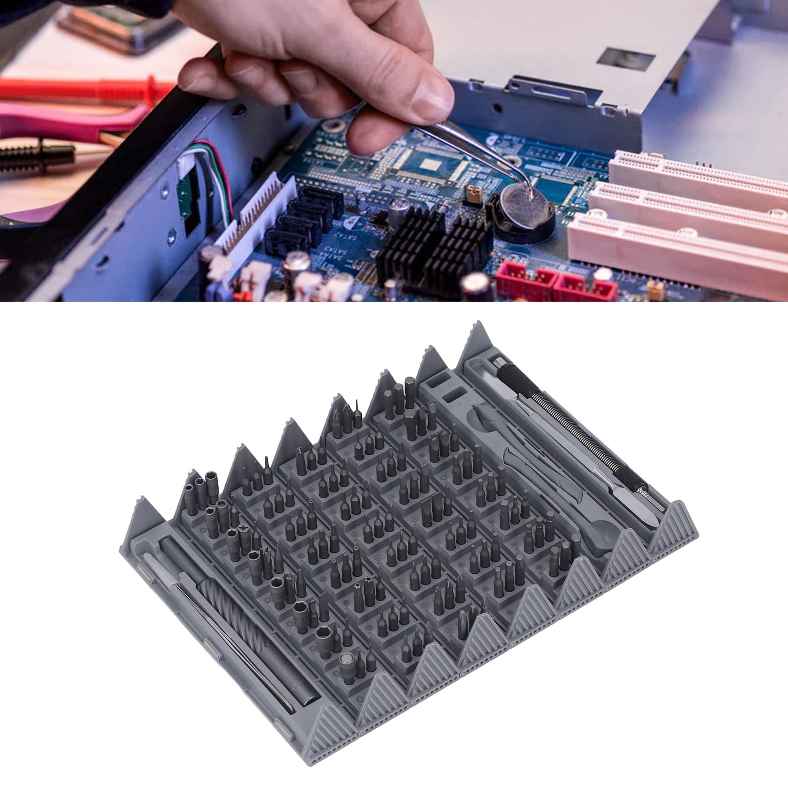 Juego de 128 destornilladores magnéticos de múltiples brocas, kit completo de herramientas para reparación del hogar y automóviles