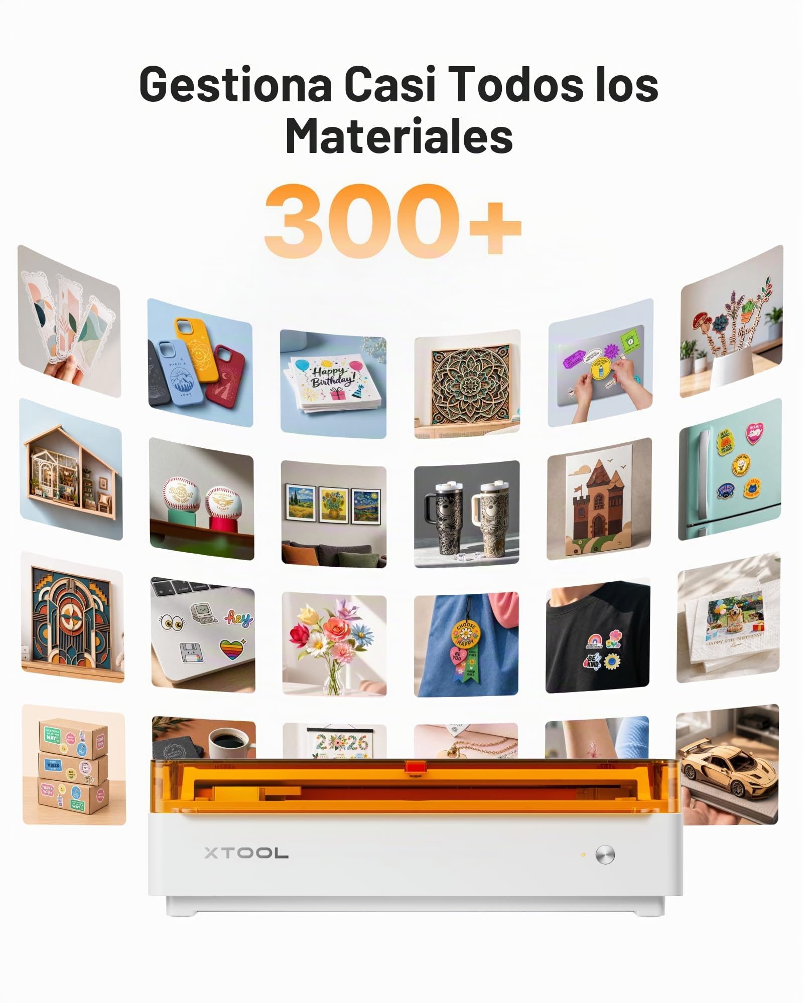 xTool M2 20W grabador láser cerrado de clase 1 con impresora CMYK, rotador RA3 Lite y purificador de aire HEPA – Paquete todo en uno para cortar y grabar en tazas, botellas, madera gruesa y plexiglás