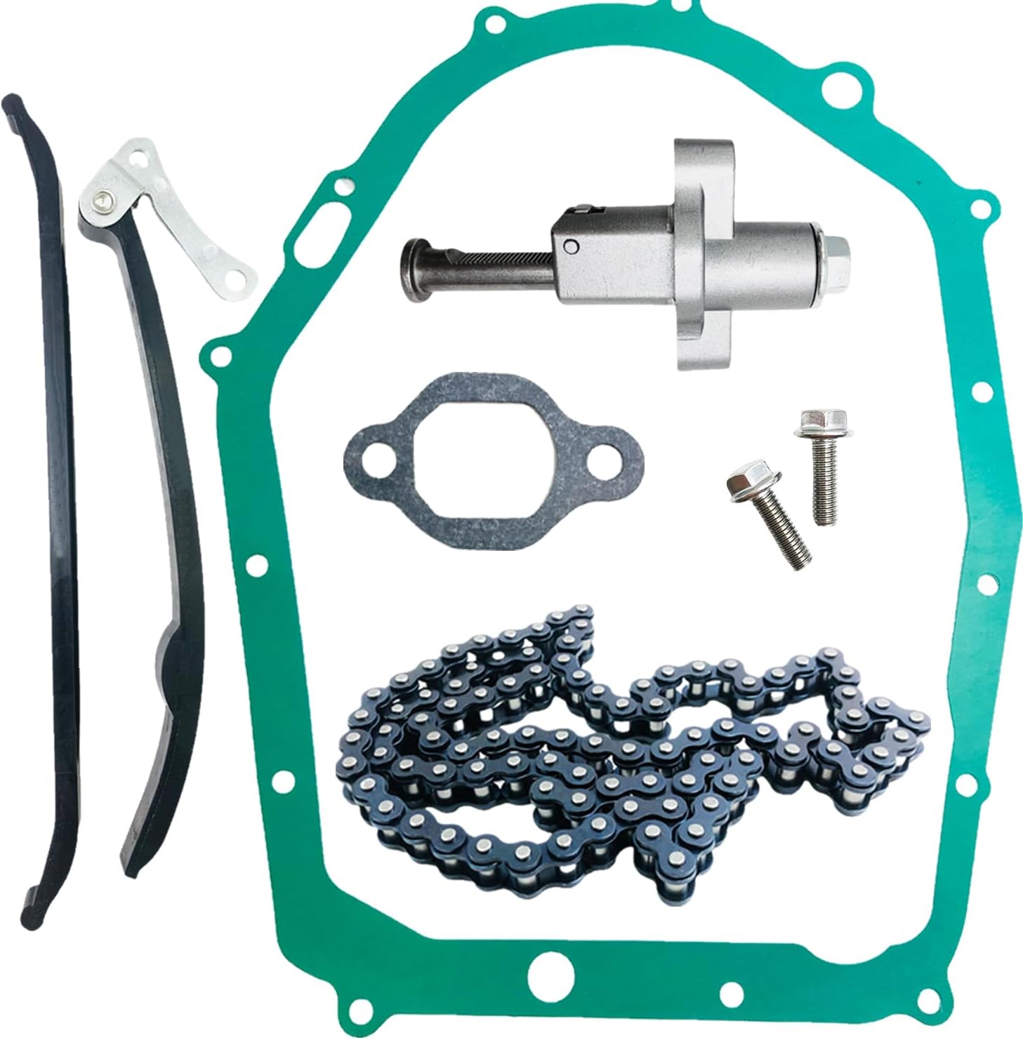 Engine Cam Timing Chain Guides Tensioner Clutch Cover Gasket for Yamaha ATV Big Bear FM350 4x4 MOTO-4 YFM350ER Warrior YFM350X Raptor 350 YFM350
