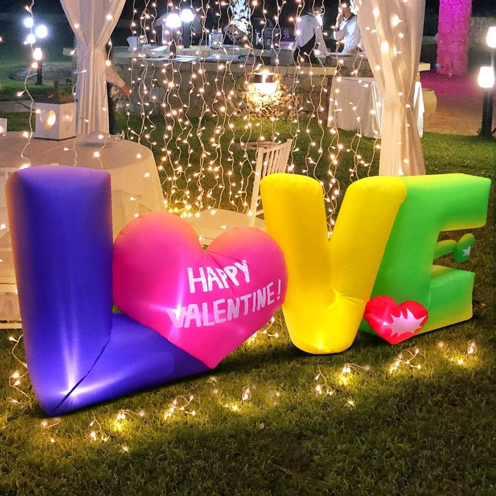 Valentines Day Inflatable Yard Decorations, SHDEJTG 4 Ft