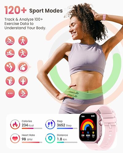 Miniatura 6 de Smart Watch for Women Men Fitness 1.85" Smart Watch with 30 Days+ Battery Life MakeRecive Call Heart Rate SpO2 Sleep Monitor 120+ Sport IP68