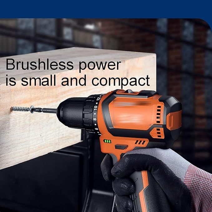 Taladro Atornillador Eléctrico Brushless 16V, 55N·m, 2 Velocidades, 18+1 Torque miniatura 6