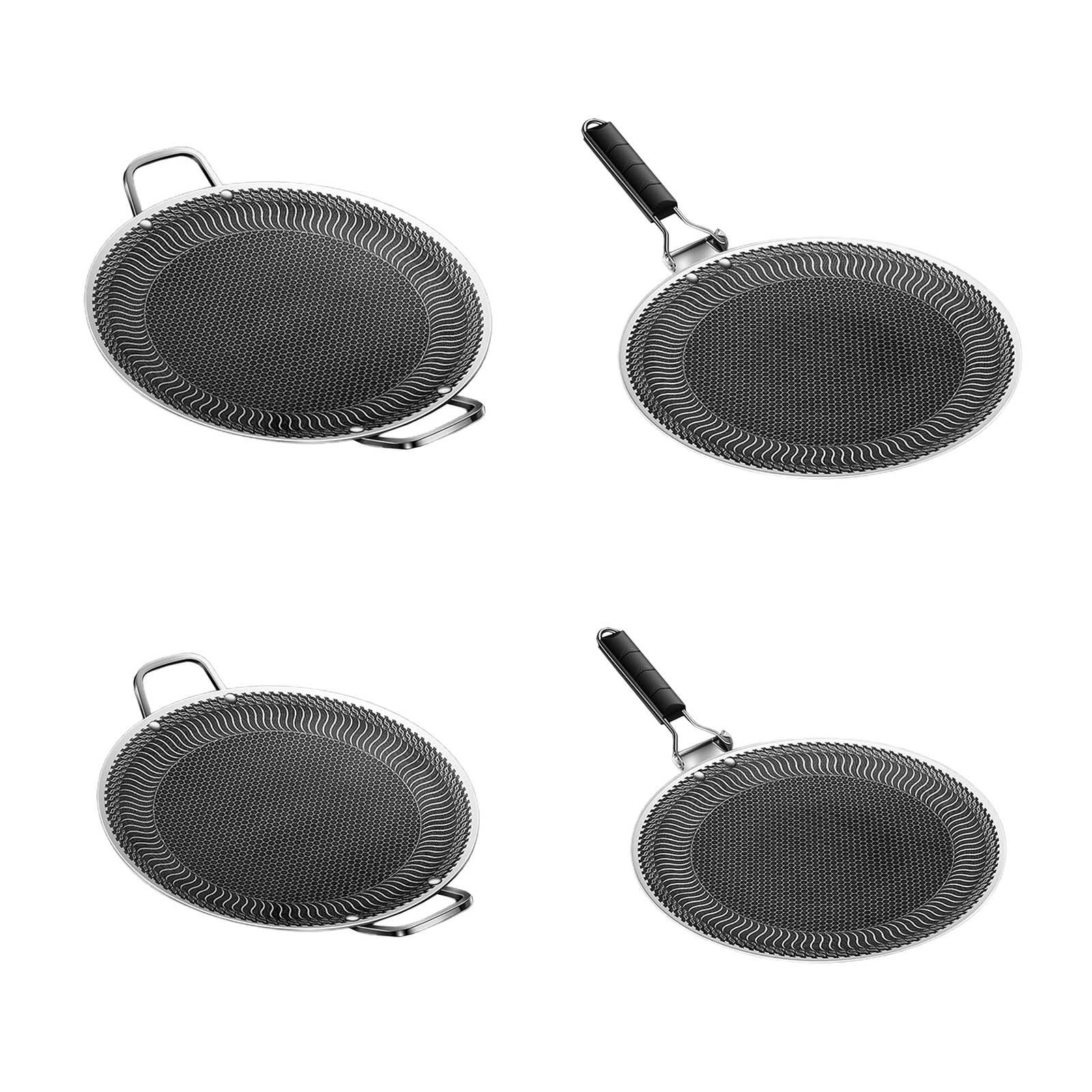 Zestaw nieprzywierających patelni do pieczenia ze stali nierdzewnej – naczynia do grillowania i pieczenia dla smakoszy do grillowania i pieczenia
