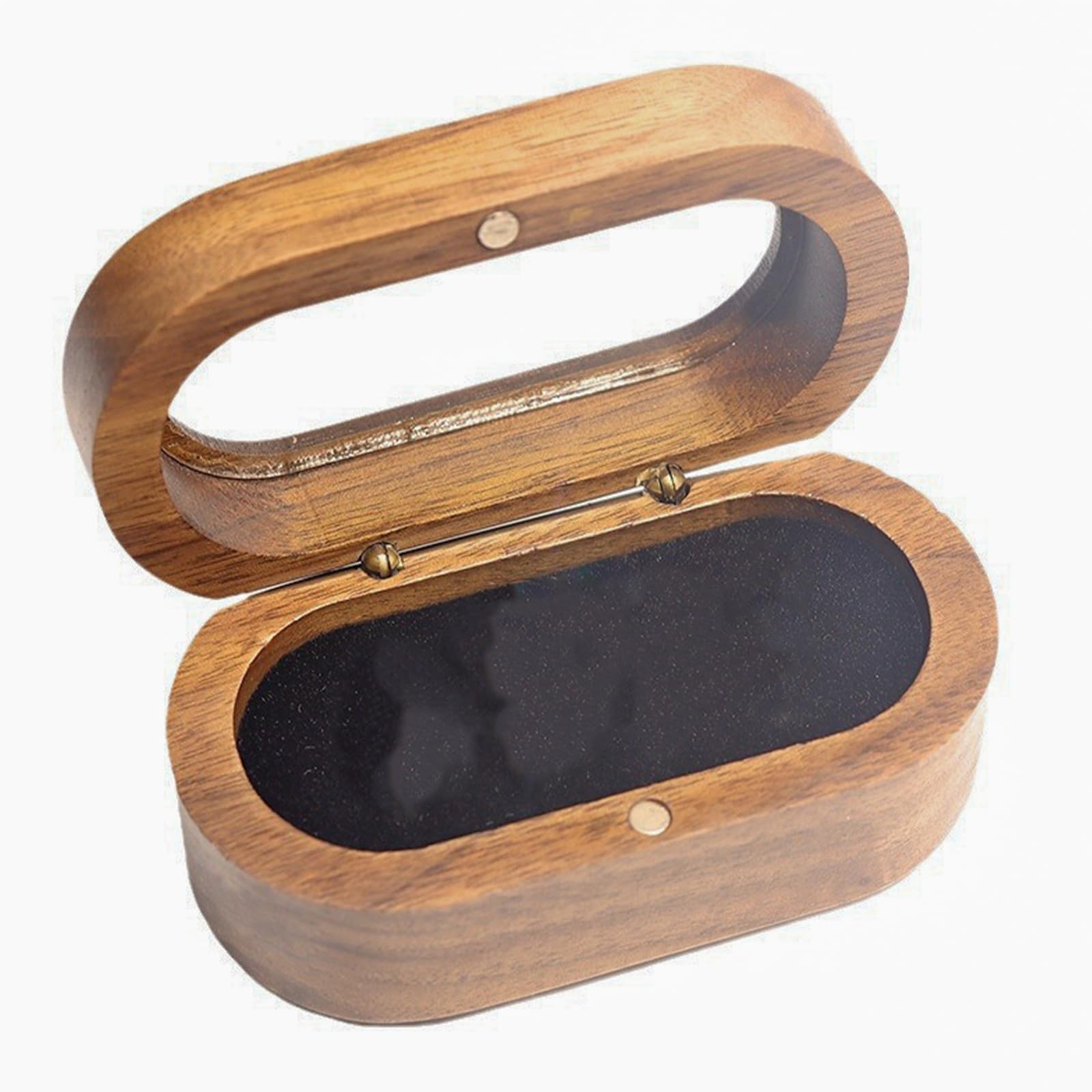 YPBEW Black Rings Storage Box Multifunctional Jewelry Accessories Case Stylish Rings Organizers with Window Gift Box