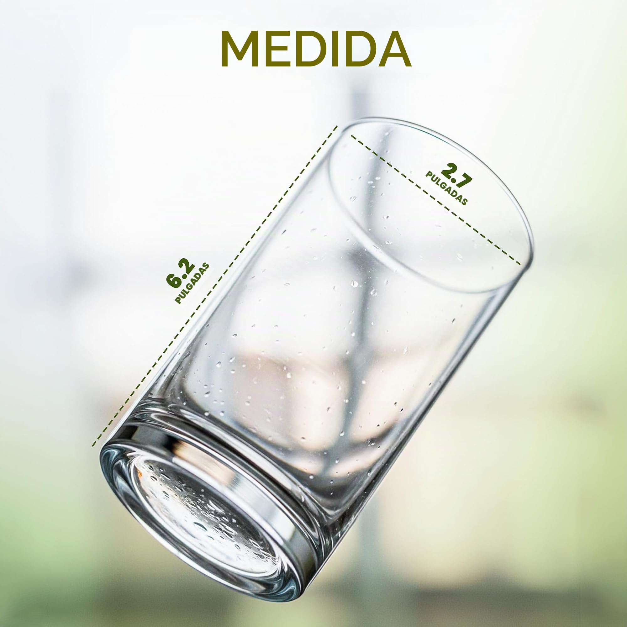 KICHLY Paquete de 8 vasos de plástico transparente, cada vaso tiene una capacidad de 16 onzas, vasos de plástico reutilizables y sin BPA para agua, zumo y otras bebidas
