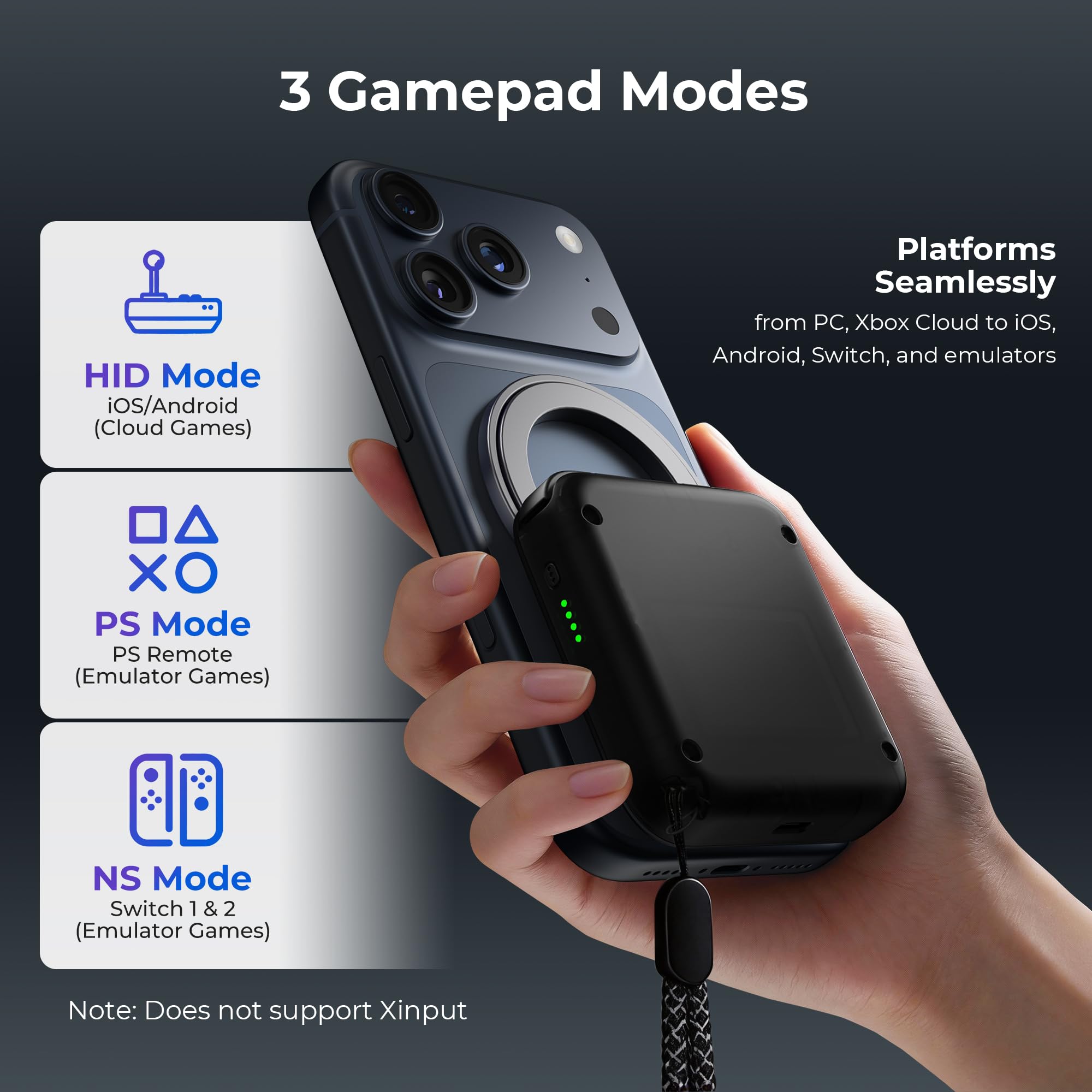abxylute M4 Snap-On Mobile Gaming Controller for Android & iPhone