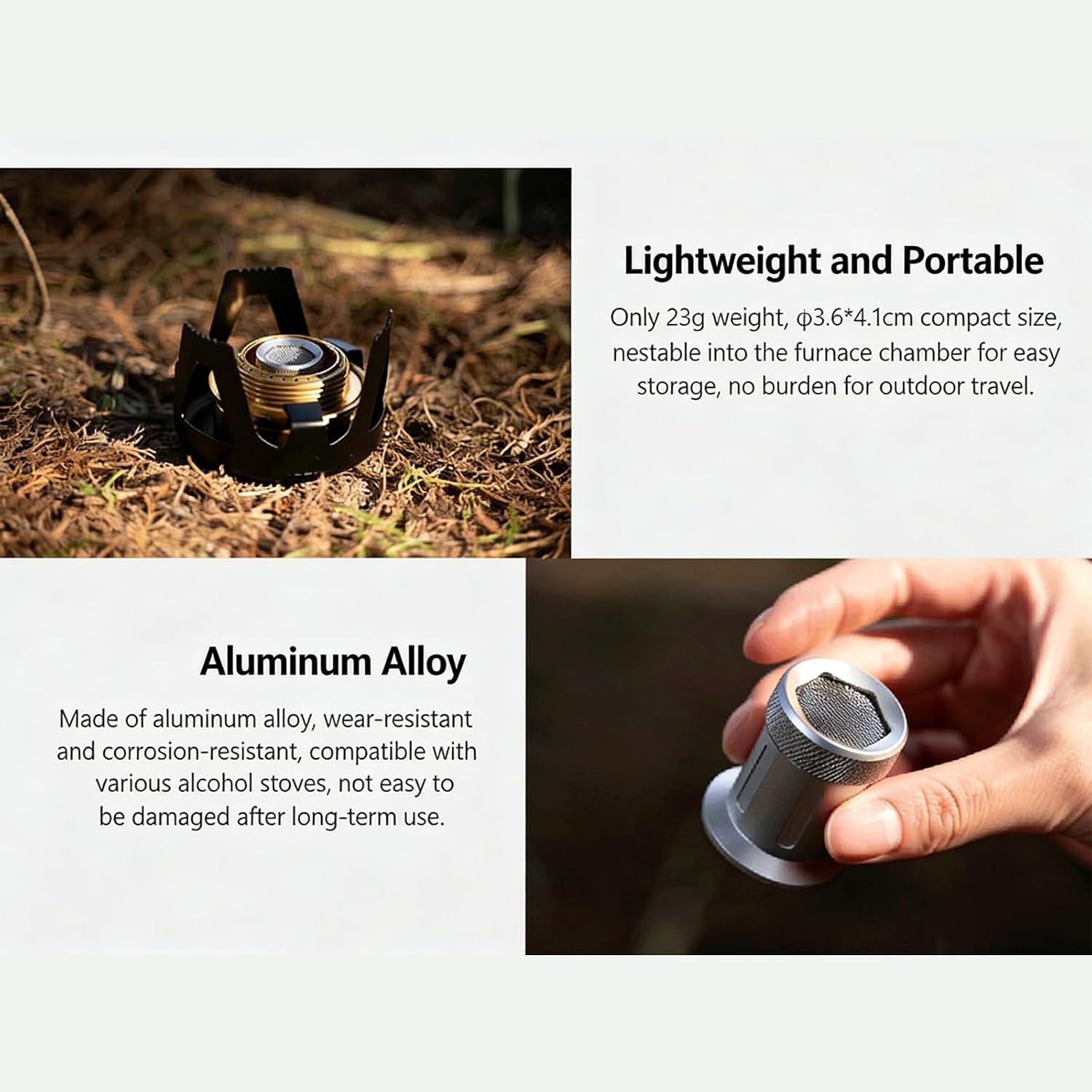Universals Alcohols Stove Burners Cores Automatic Flame Regulation Windproofed Rings for Outdoor Meals Outdoor Windbreak Rings