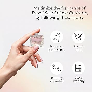 Versace Perfume for Women Gift Set Mini Variety Splashes, 5 Piece 0.17 oz Each | Includes Bright Crystal Parfum, Bright Crystal, Yellow Diamond & Crystal Noir, Designer Sampler, Travel Size