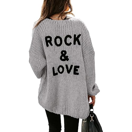 PRETTYGARDEN Women's Long Sleeve Open Front Knit Cardigans Sweaters Soft Loose Draped Coat Outerwear