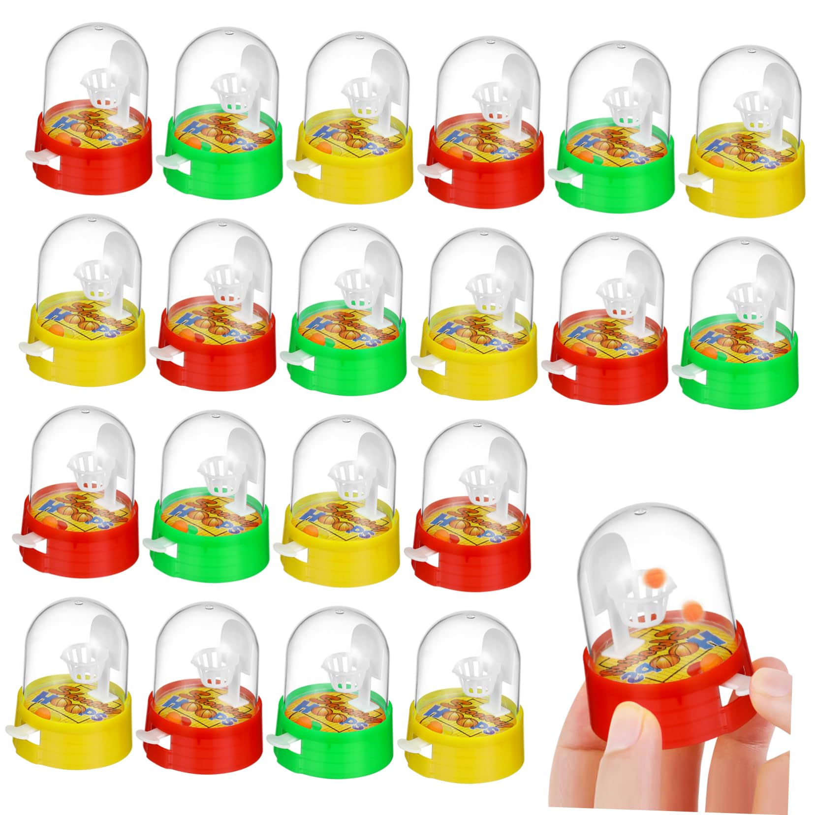 SUPVOX 20pcs Basketball Shooting Game Desktop Basketball Toy for Boys and Girls Educational Toy Safe Plastic Material for Kindergarten Random