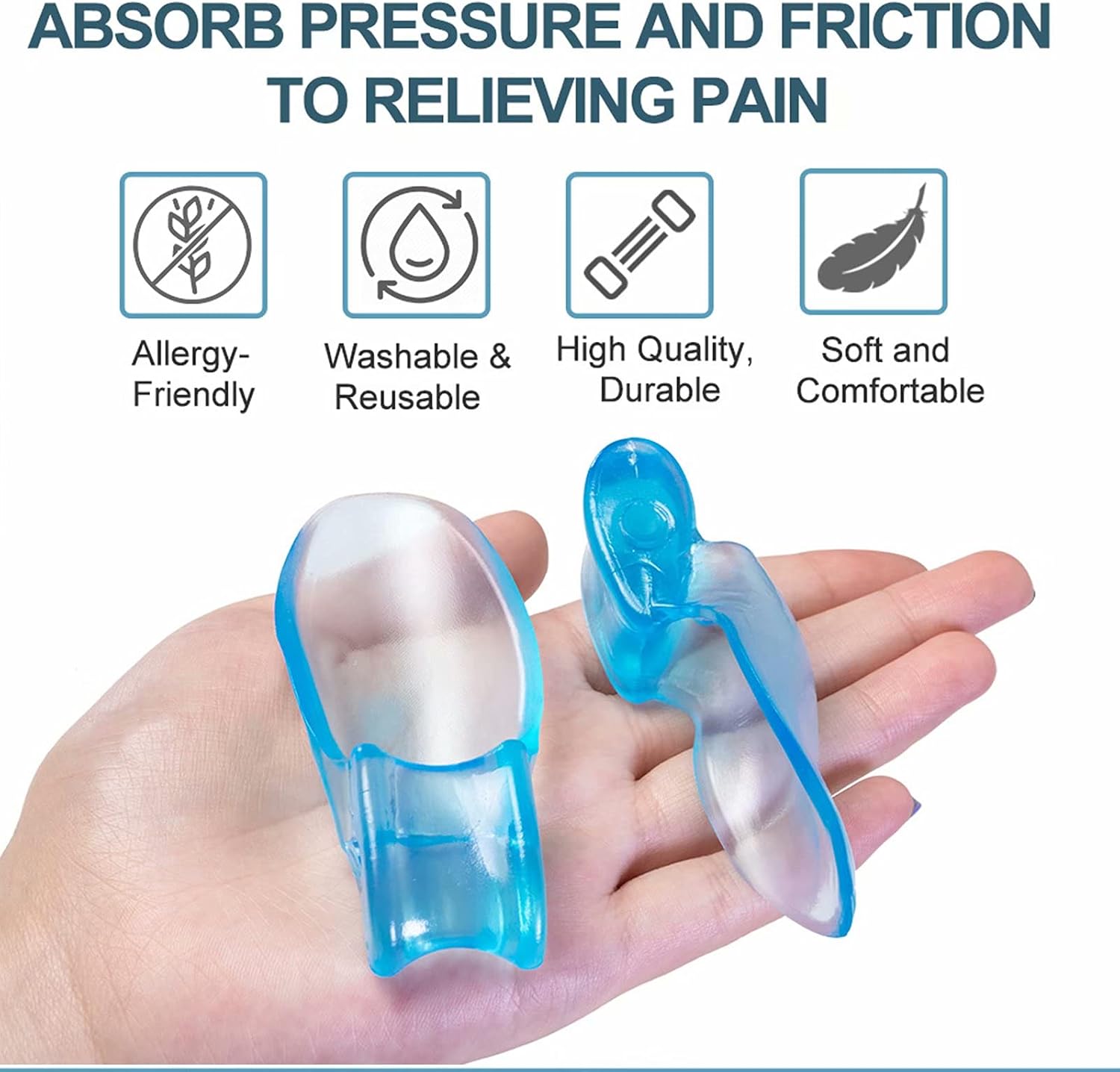 Bunion Corrector Big Toe Straigthener 4Pcs Straighteners for Bent Toes Separators for Overlapping Toes,Silicone Toe Separator - Image 5