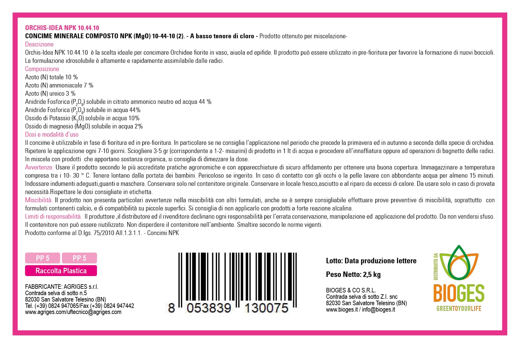 Orchis-Idea NPK 10.44.10 2,5 kg