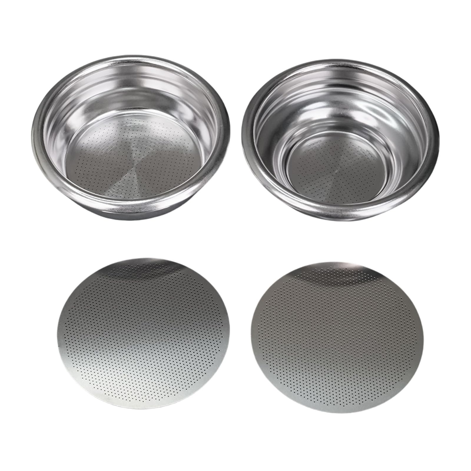 Elnwnnkc Stainless Steel Coffee Filter Basket Espresso Powder Bowl Coffee Grinding Accessories Set Suitable for Various Models Espresso Filter Basket Set