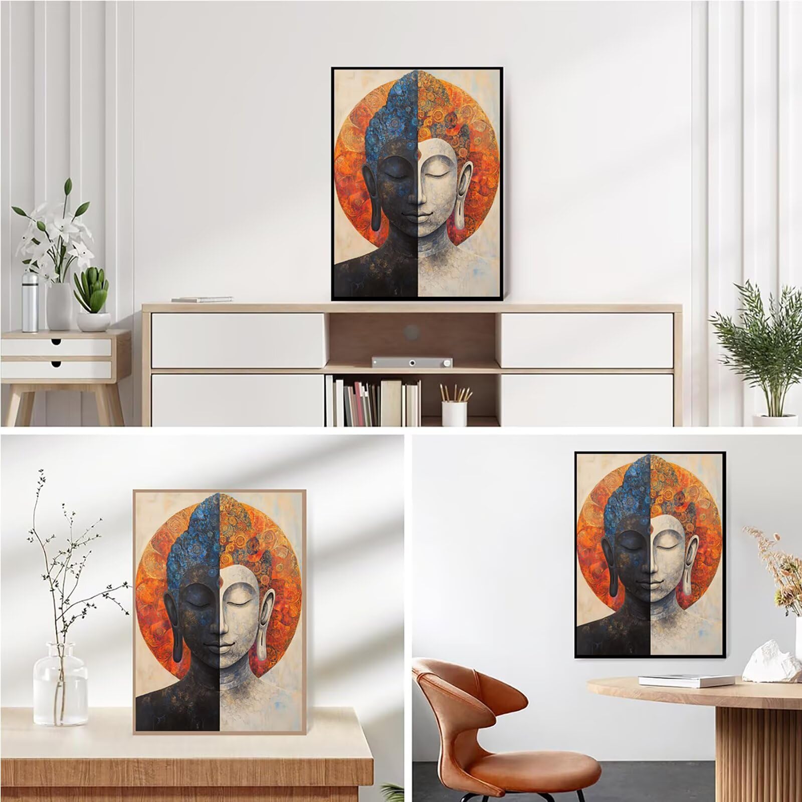 Diamond Painting Kit Completo, Diamond Painting Astratto, 5D Quadrato Pittura Diamante Kit Manualidades Adultos DIY Diamantini Crystal Art Disegni Ricamo Punto Croce Artigianale, 60x90cm Zen j0-729