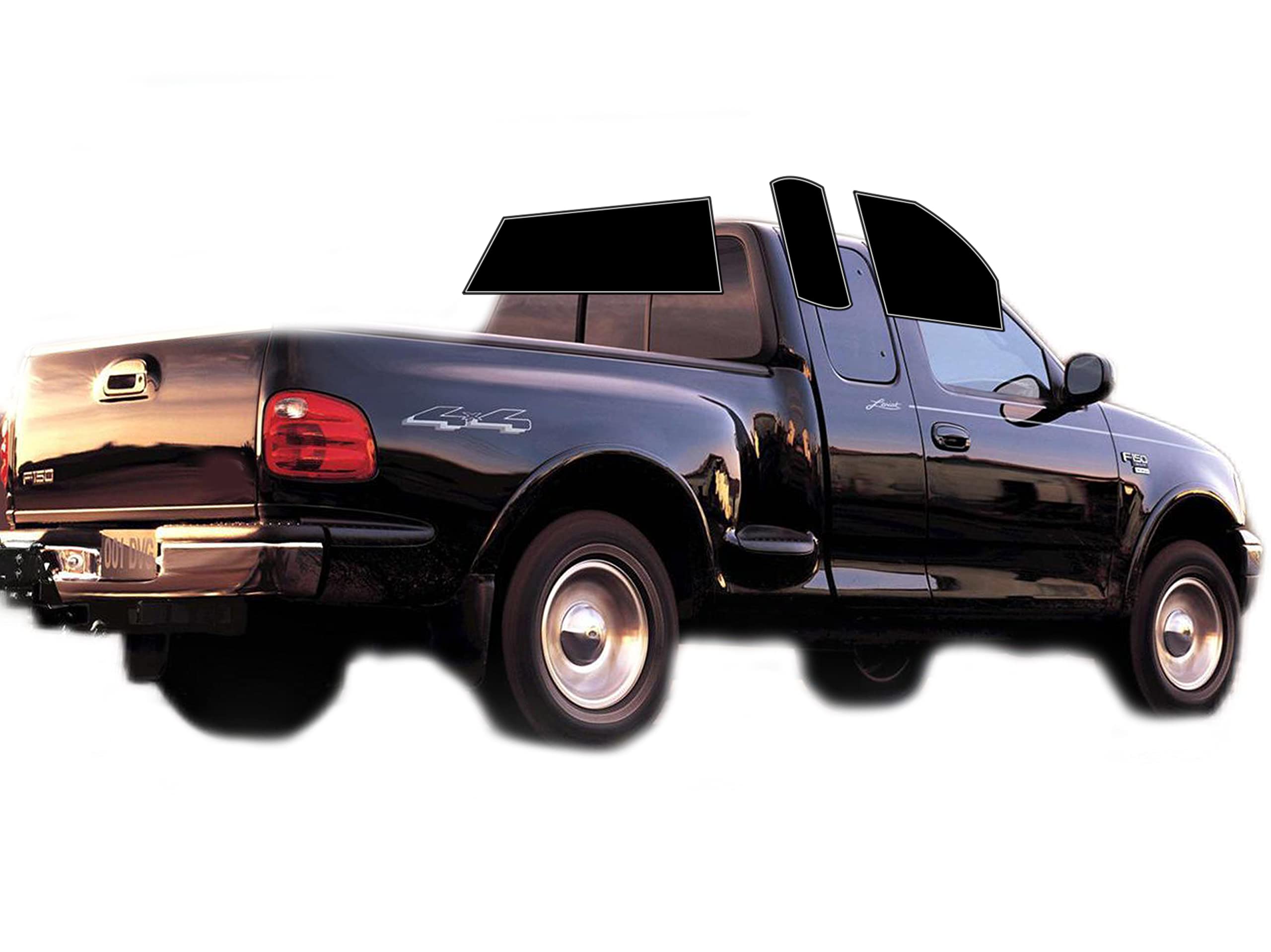 Autotek Corp. PreCut All Sides+Rear Window Film Any Tint Shade% for Ford F150 Extended Cab 1997-2003