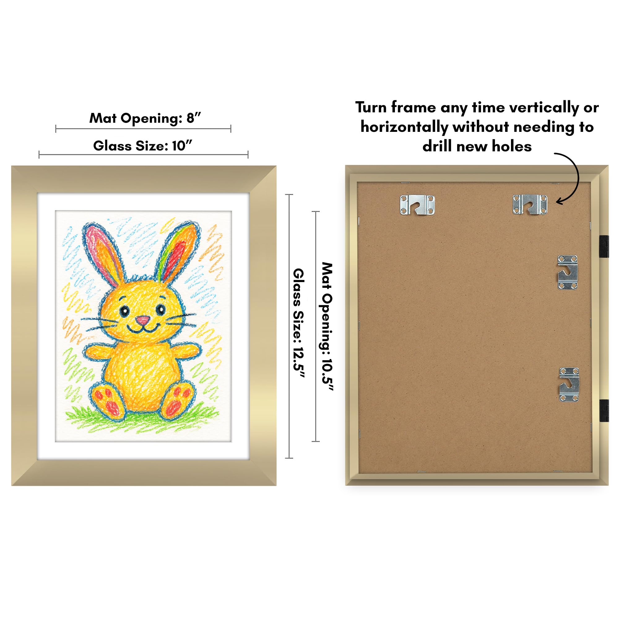 Amazon.com: Americanflat Kids Artwork Frame Changeable (Gold