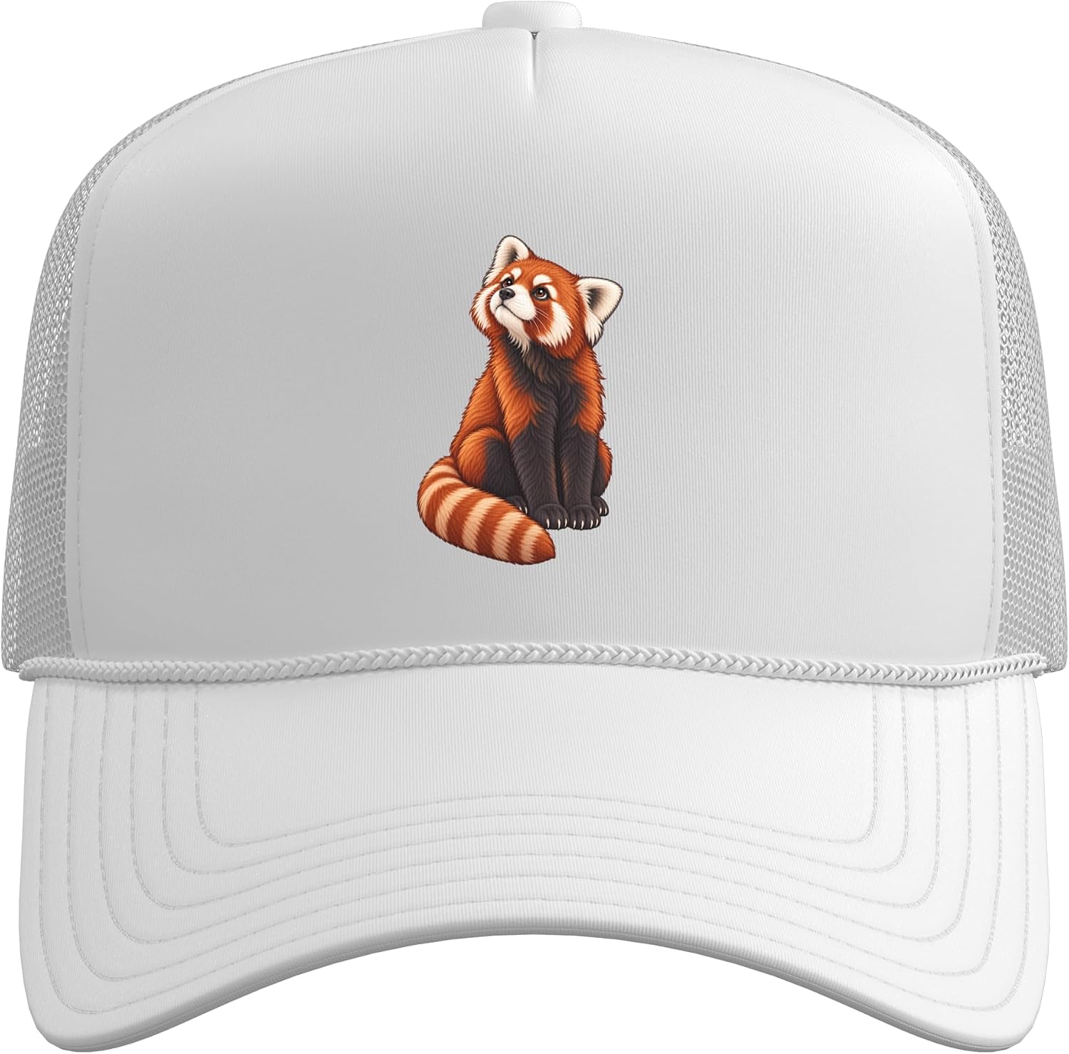 Mens Womens Girls Moms Sitting Zoo Red Panda Lover Trucker Hat with Adjustable Mesh Back image 2