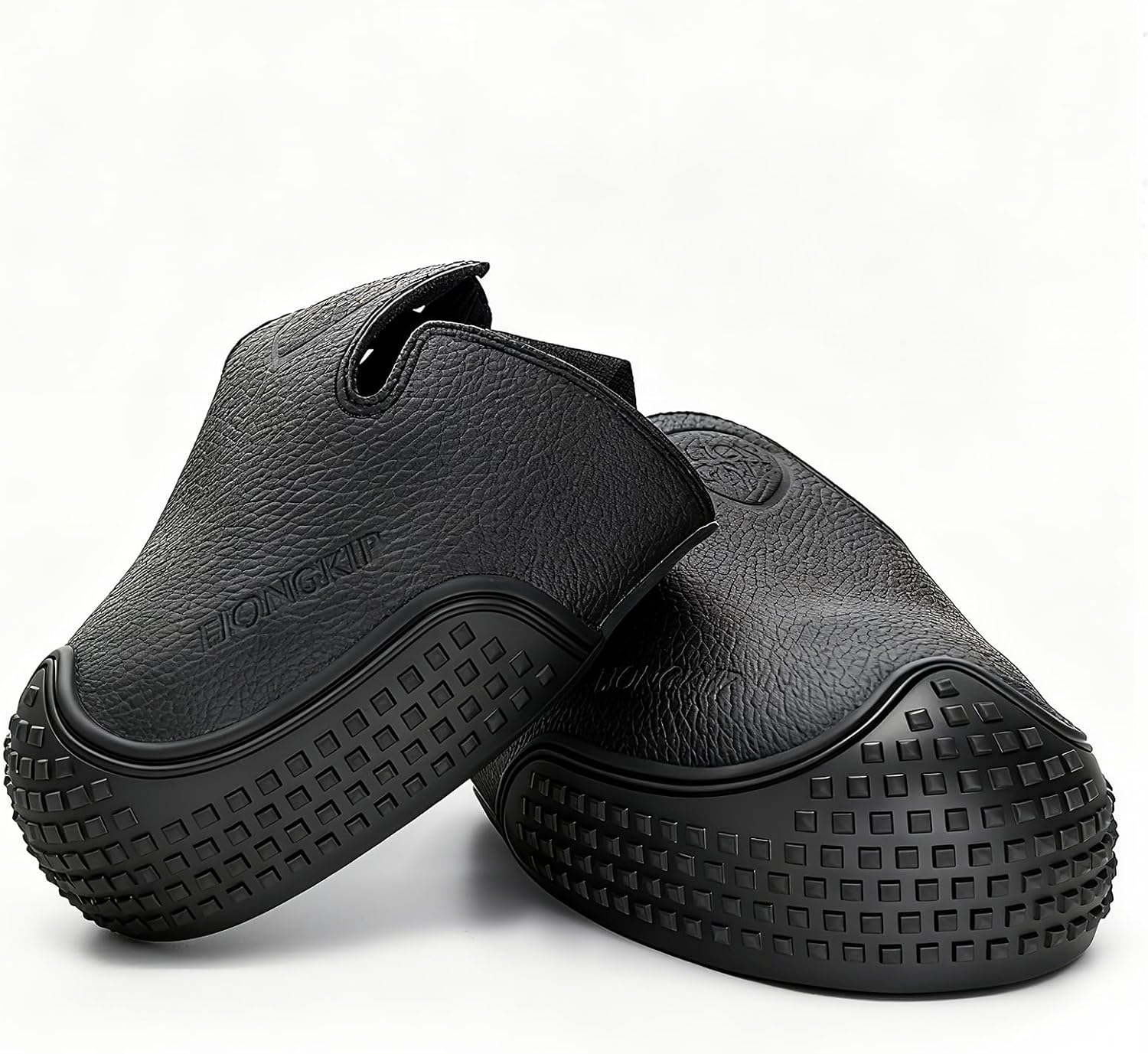ASTM Certified Slip & EN 22568 Steel Toe Cap Safety Overshoes Workplace Anti-smash Cover with Adjustable Strap Waterproof Work Boot Covers for Men/Women (M Size 5.5-9.5 US)