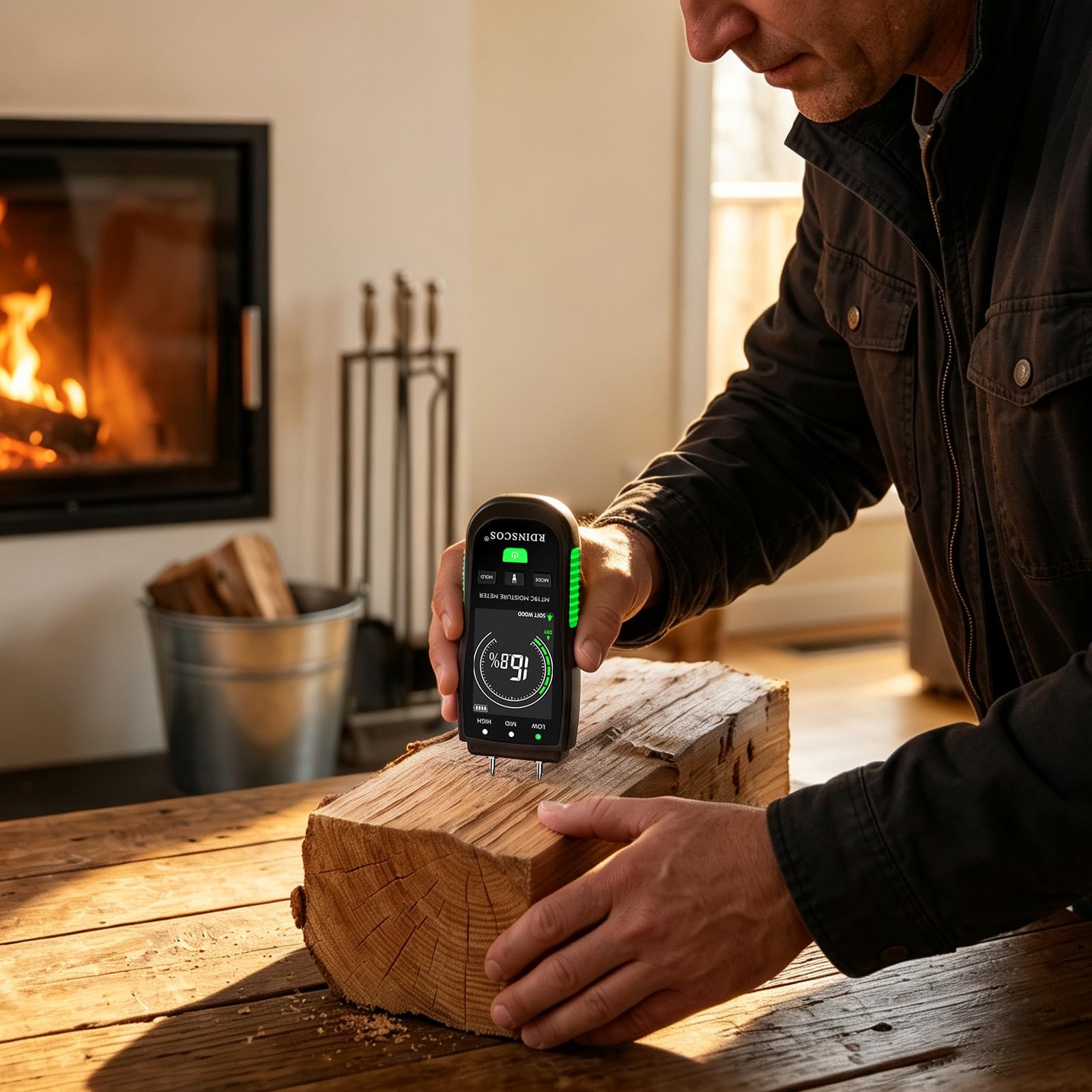RDINSCOS Digital Moisture Meter Pin-Type Wood Moisture Detector — Amazon image 3