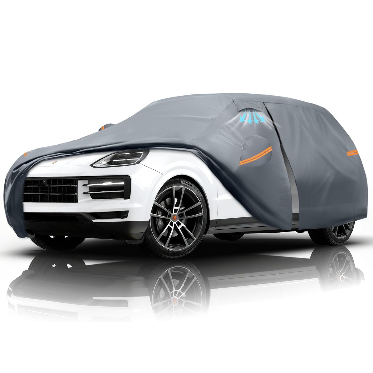 Waterproof Porsche Cayenne 2010-2026 Car Cover with Breathable Vents 2025 Upgrade Premium Covers with Cotton Liner and Zipper