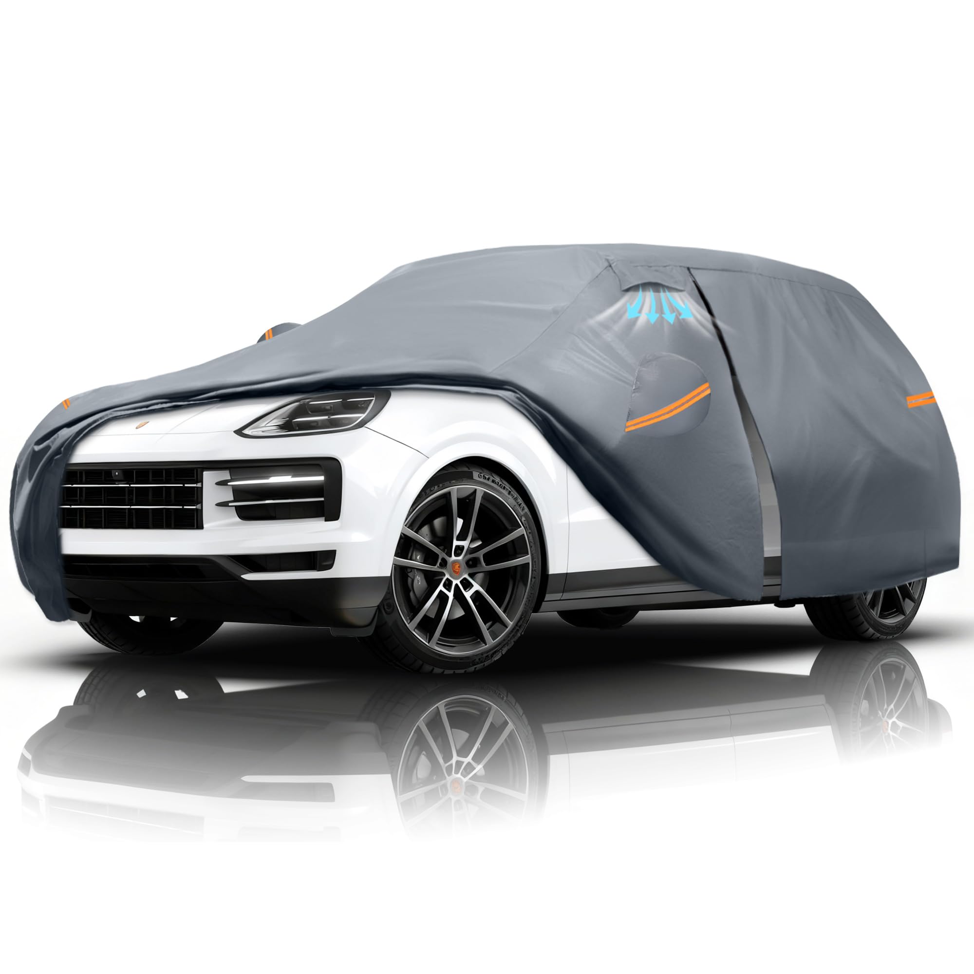 Waterproof Porsche Cayenne 2010-2026 Car Cover with Breathable Vents 2025 Upgrade Premium Covers with Cotton Liner and Zipper