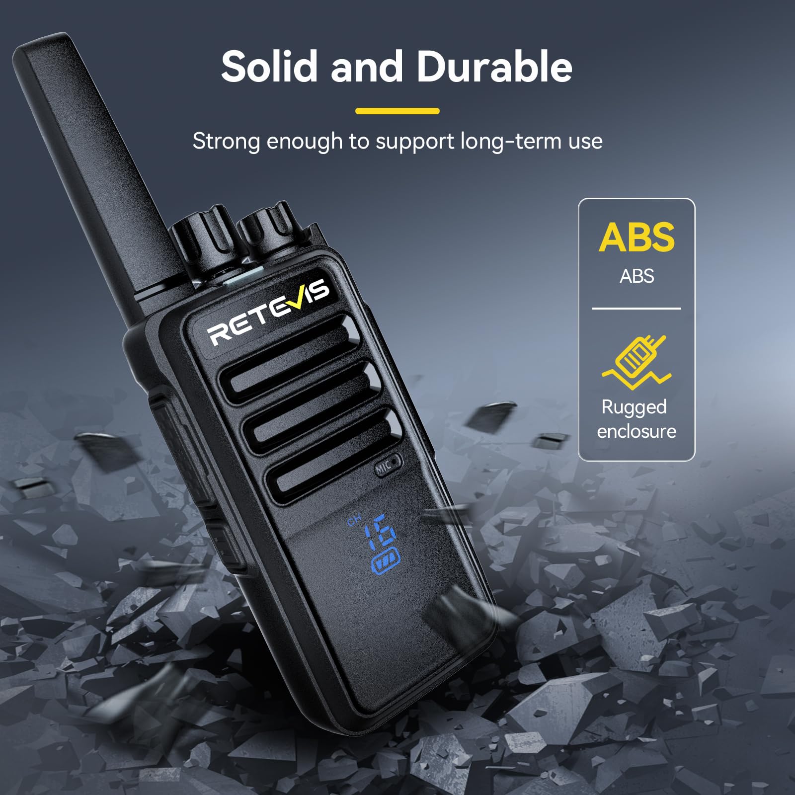 Retevis RT668H Walkie Talkies, 2 Way Radio with Screen, Long Range Walkie Talkies with 6 Way Charger - Image 3