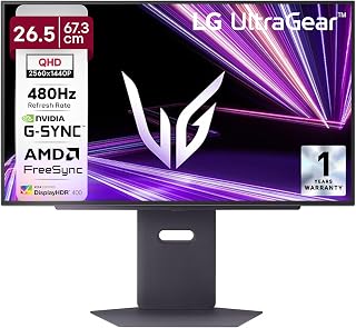 LG 27GX790A-B 27-inch Ultragear OLED Gaming Monitor QHD 1440p 480Hz, 0.03ms, DisplayPort 2.1, True Black 400, NVIDIA G-Syn... Price In India