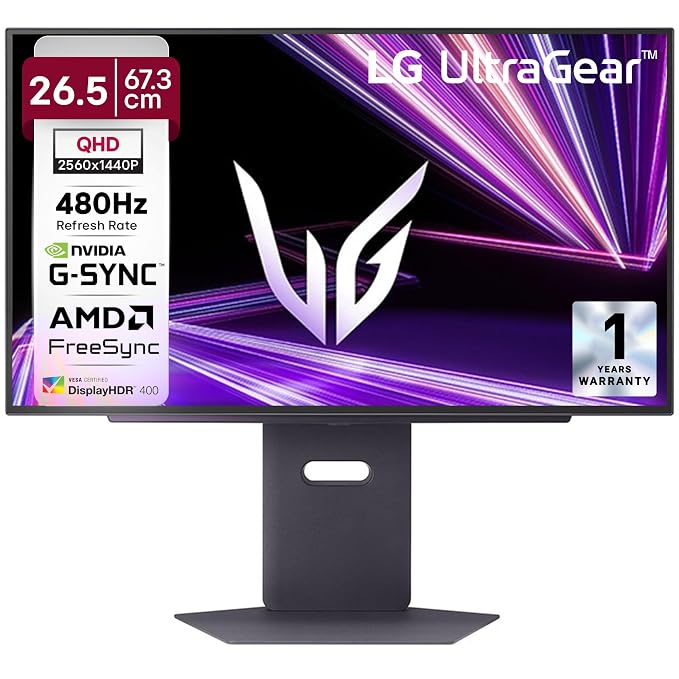 LG 27GX790A-B 27-inch Ultragear OLED Gaming Monitor QHD 1440p 480Hz, 0 ...