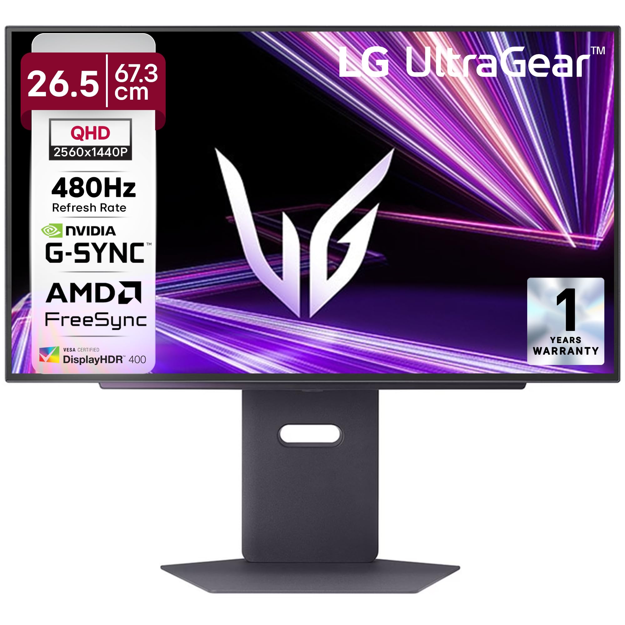 LG OLED 27GX790A-B 26.5インチ/WQHD/480Hz LG 27GX790A-B 27-inch Ultragear OLED Gaming Monitor QHD 1440p