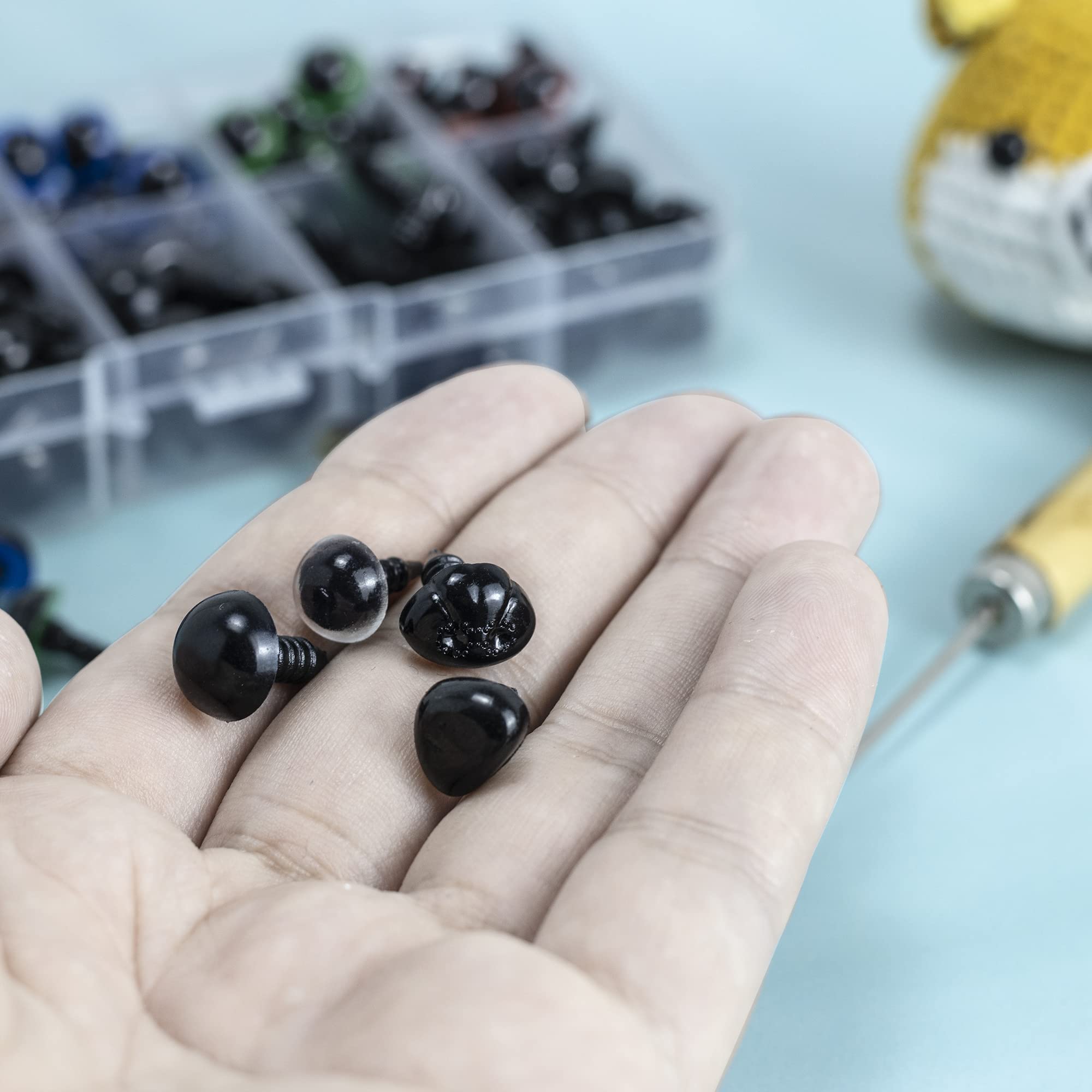 Occhi neri di sicurezza, Occhi di plastica, Occhi da peluche 4mm / 5mm / 6mm / 8mm / 10mm, accessori