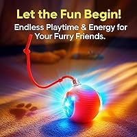 Vista 2 de Purrmitive 2026 Durable Interactive Cat Toys for Indoor Cats, Dog Toys Ball, Rolling Pet Ball, Smart Automatic Cat Chase Balls Toy, Interactive Dog