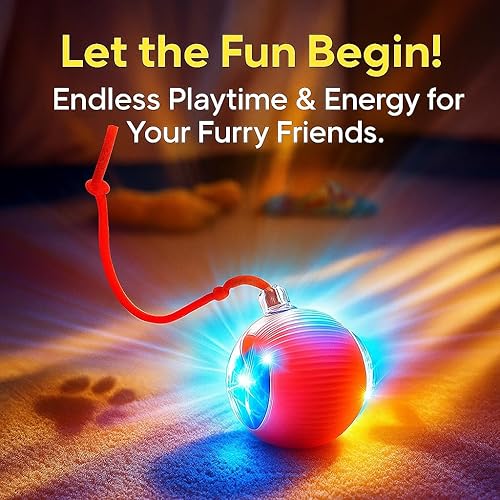 Miniatura 2 de Purrmitive 2025 - Juguetes interactivos duraderos para gatos de interior, pelota de juguetes para perros, pelota rodante para mascotas, juguete