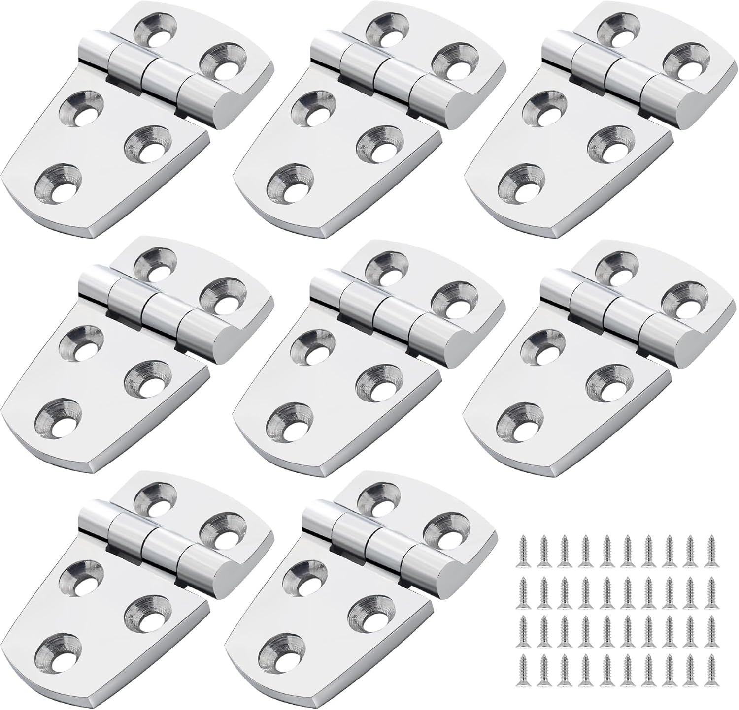 ORLANG 316 Stainless Steel Boat Hatch Hinges,2.25in/3in x 1.5in Polished Marine Hinge,Marine Boat Hatch Heavy Duty Hinges with Screws,for Boats, Yachts, Doors, Deck,Windows, Cabinets (2/4/8/16 Pack)