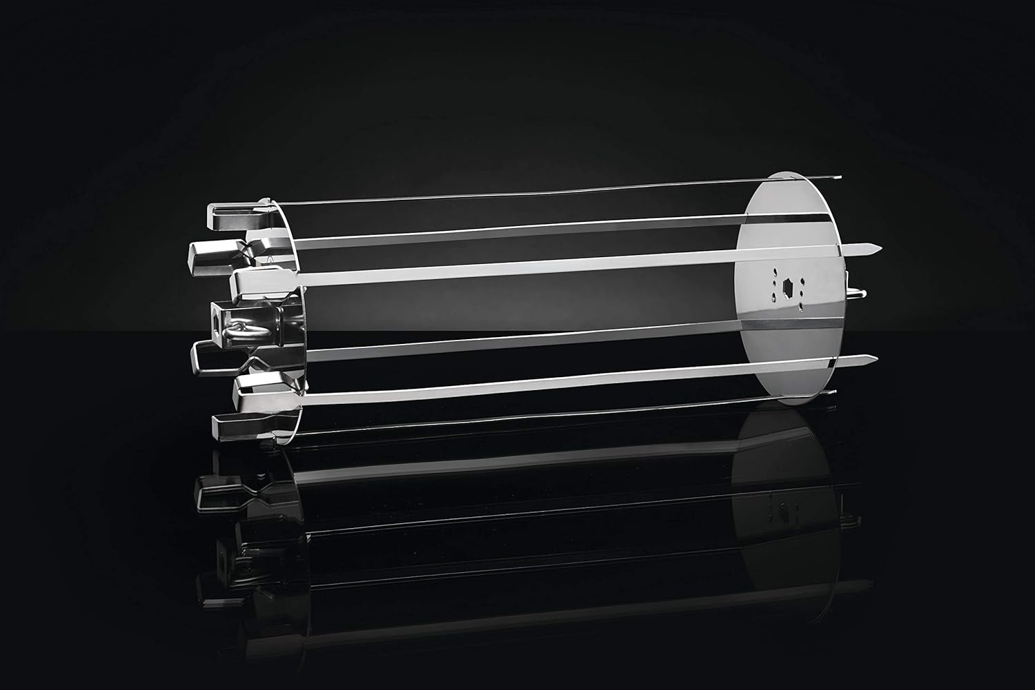 Napoleon Rotisserie Grill Accessories Bundle with Basket and Shish Kebab Skewers, Stainless Steel