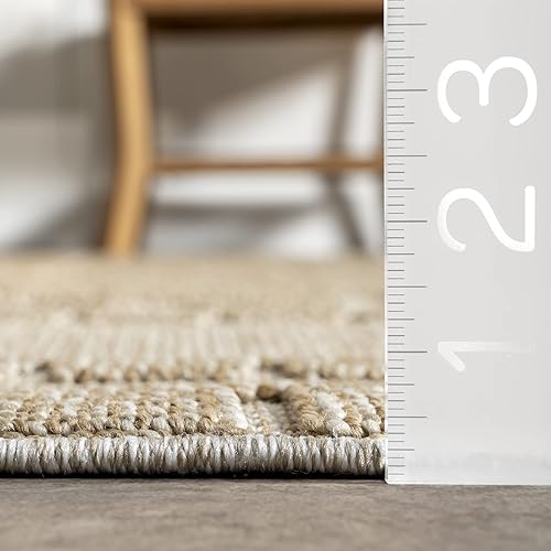 Miniatura 2 de nuLOOM Valorie - Alfombra decorativa geométrica de 3 x 5 para interiores y exteriores, para sala de estar, patio, terraza, porche, entrada, cocina,