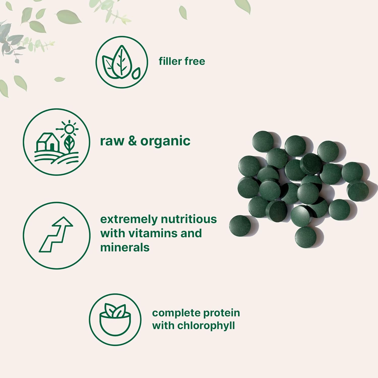 Micro Ingredients Organic Spirulina Supplement, 720 Tablets (4 Month Supply), No Filler & Non-GMO, Rich in Vegan Protein, Vitamins & Prebiotics, Premium Spirulina Pills - Image 4