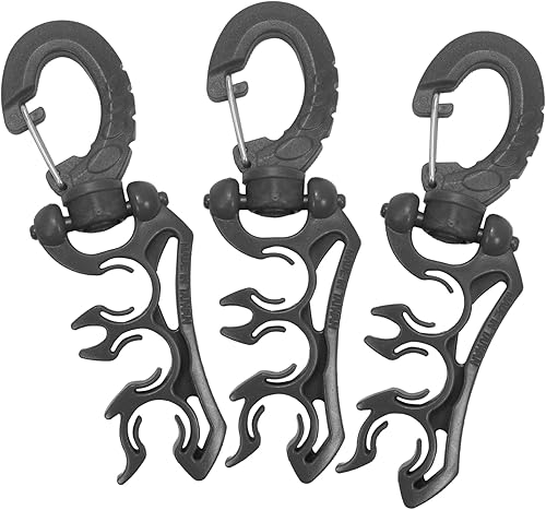 Miniatura 9 de Scuba Choice Clip de soporte de manguera triple para buceo, organizador de manguera de baja y alta presión para reguladores y configuración de
