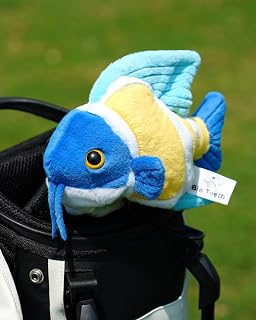 Big Teeth Golf Angelfish Putter Cover, Soft Blade Putter Cover, Plush Funny Putter Head Covers, for Blade Mallet and Hybridds Clubs, Drawstring Closure