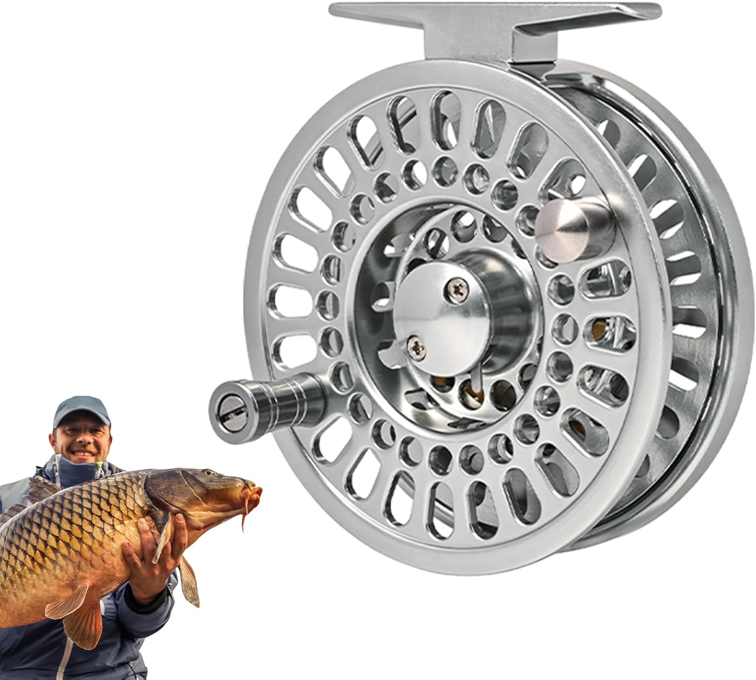 フライフィッシングロッドリール、アルミフライリール - フライフィッシングリール海釣りリール - アルミニウム合金リール、釣り道具、