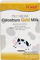 Vista 7 de Hi Well Premium - Leche de calostro bovino de Nueva Zelanda 200 comprimidos masticables de inmunoglobulina G (Igg) 20 ~ 25% (paquete de 3)