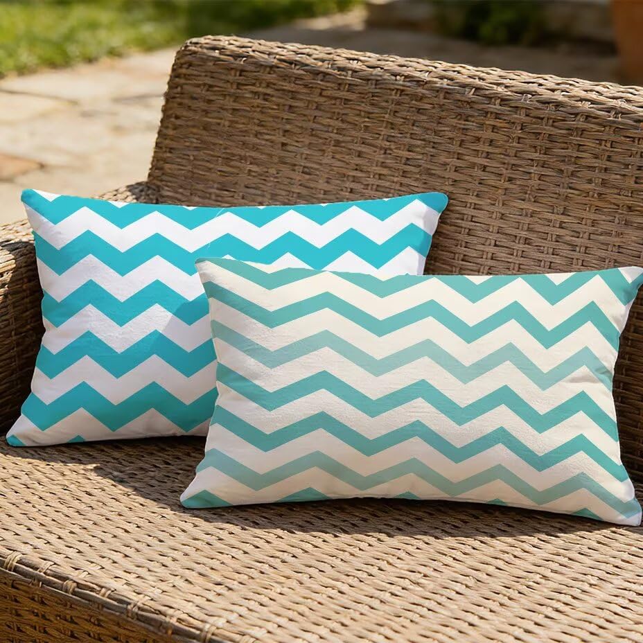 Housse de Coussin Extérieur 60x90 Rectangulaire et Imperméable Bleu
