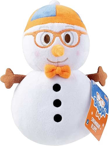Miniatura 3 de Blippi - Figuras de peluche de Navidad de invierno de 7 pulgadas y muñeco de nieve, juego de 2 unidades, con licencia oficial, auténtico juguete de