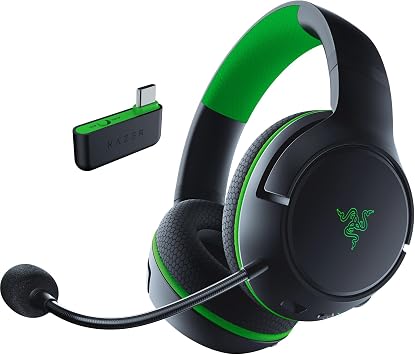 Razer Kaira HyperSpeed - Wireless Multi-Platform Gaming Headset for Xbox HyperSpeed Wireless, TriForce 50mm Drivers, HyperClear Cardioid Mic, FlowKnit Memory Foam Cushions Black