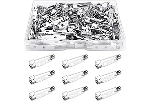 100Pcs Bar Pin Brooch Clasp Pin 25mm, Silver Bar Jewelry Safety Backs...
