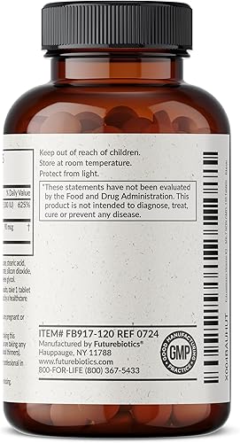 Miniatura 6 de Futurebiotics Vitamin K2 with D3, 2 in 1 Support, 5000 IU Vitamin D3 & 90 mcg Vitamin K2 MK-7 Non-GMO, 120 Tablets