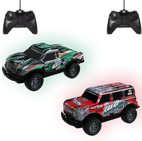 Auto de control remoto, escala 124, juguete de carreras iluminado, auto RC para niños con luces LED geniales, juguetes de autos RC Hobby, regalos de