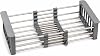 ZEEZONE Dish Drainer Rack Over The Sink, Expandable Stainless Steel Dish Drying Rack, Adjustable Sink Drainer Rack Kitchen Storage & Organisation, Kitchen Sink Organiser for Dishes, Vegetables, Fruits