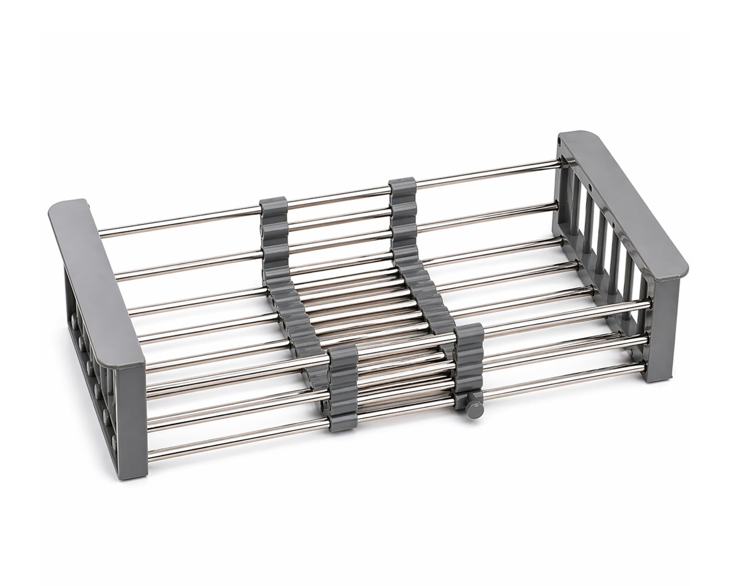 ZEEZONE Over Sink Dish Drying Rack, Expandable Stainless Steel Rack